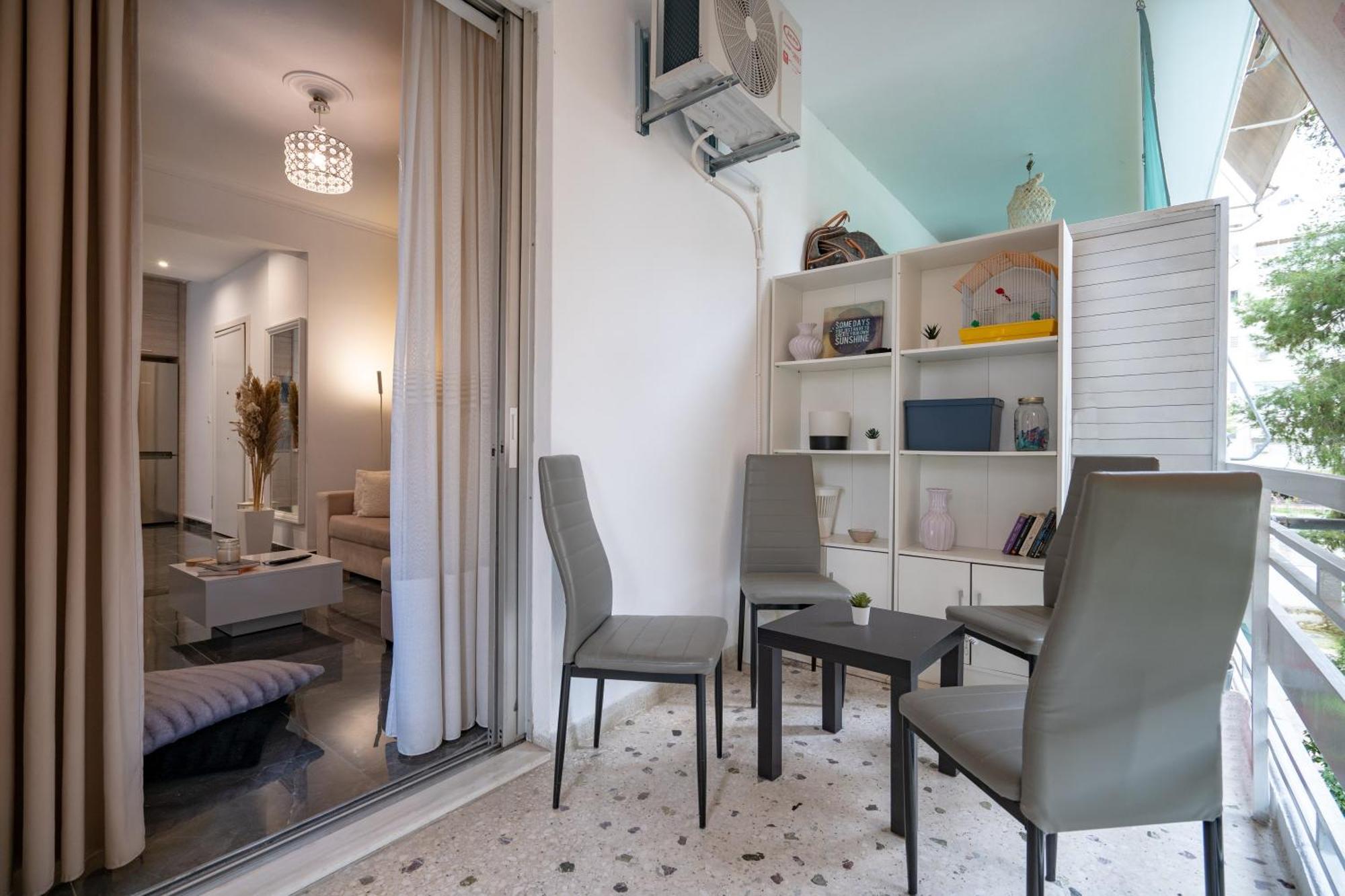 Neo Irakleio Train St. 1 Bedrm 4 Pers. Apartment 아테네 외부 사진