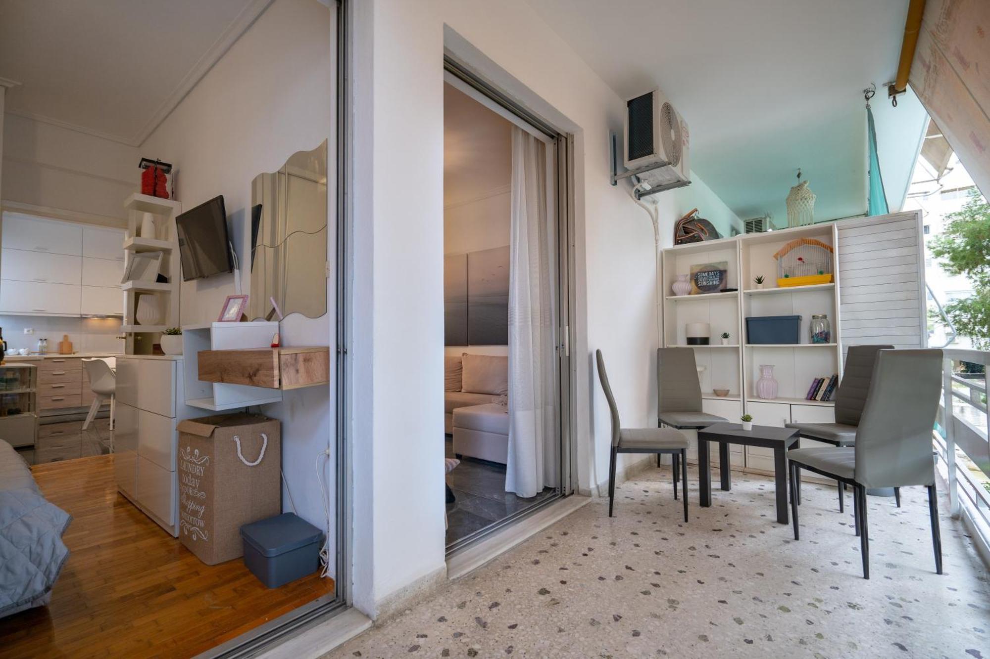 Neo Irakleio Train St. 1 Bedrm 4 Pers. Apartment 아테네 외부 사진